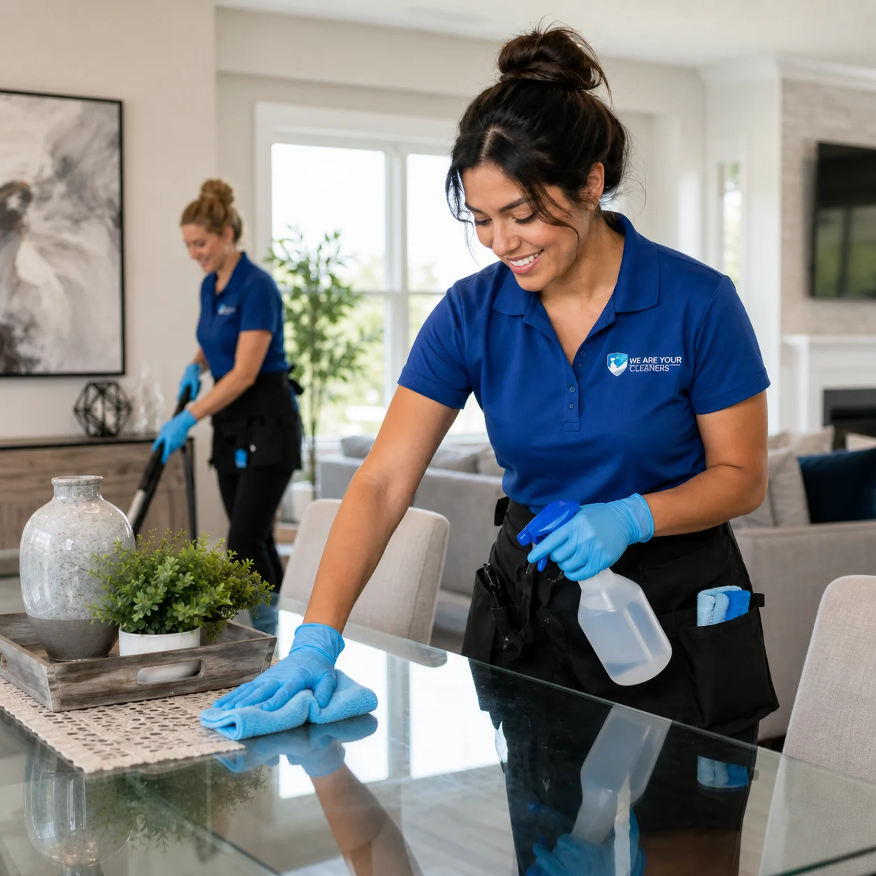 We Are Your Cleaners team performing standard cleaning in an occupied home